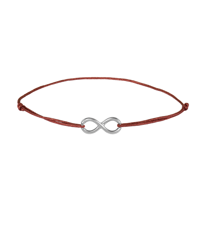 Infinity 925 sterling silver textile luck bracelet