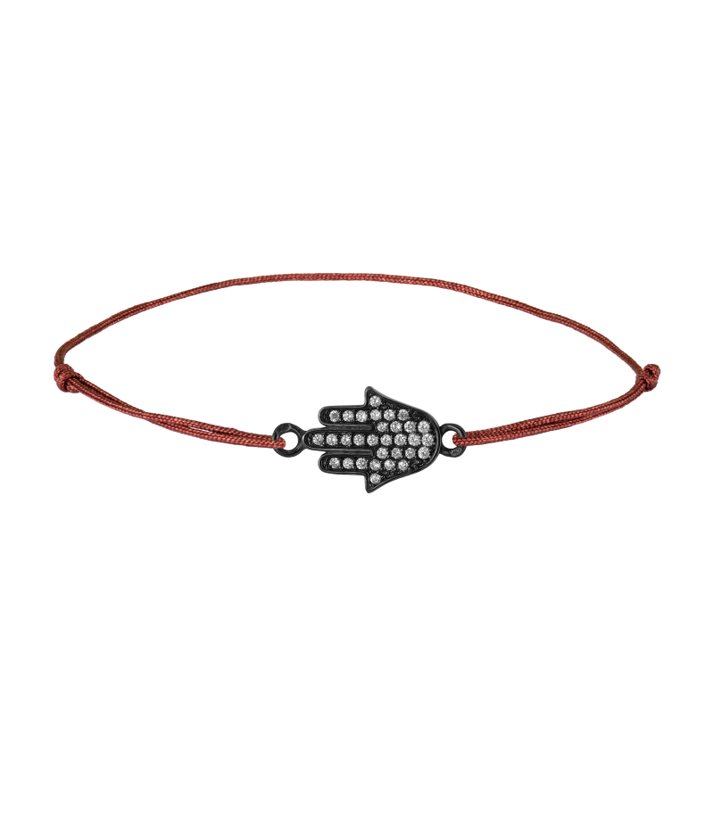Fatima hand 925 sterling silver textile luck bracelet Fatima hand 925 sterling silver textile luck bracelet