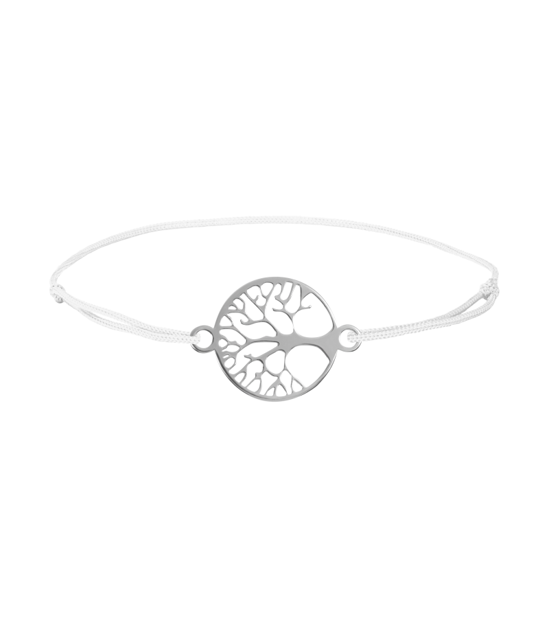 Tree of life 925 sterling silver textile luck bracelet