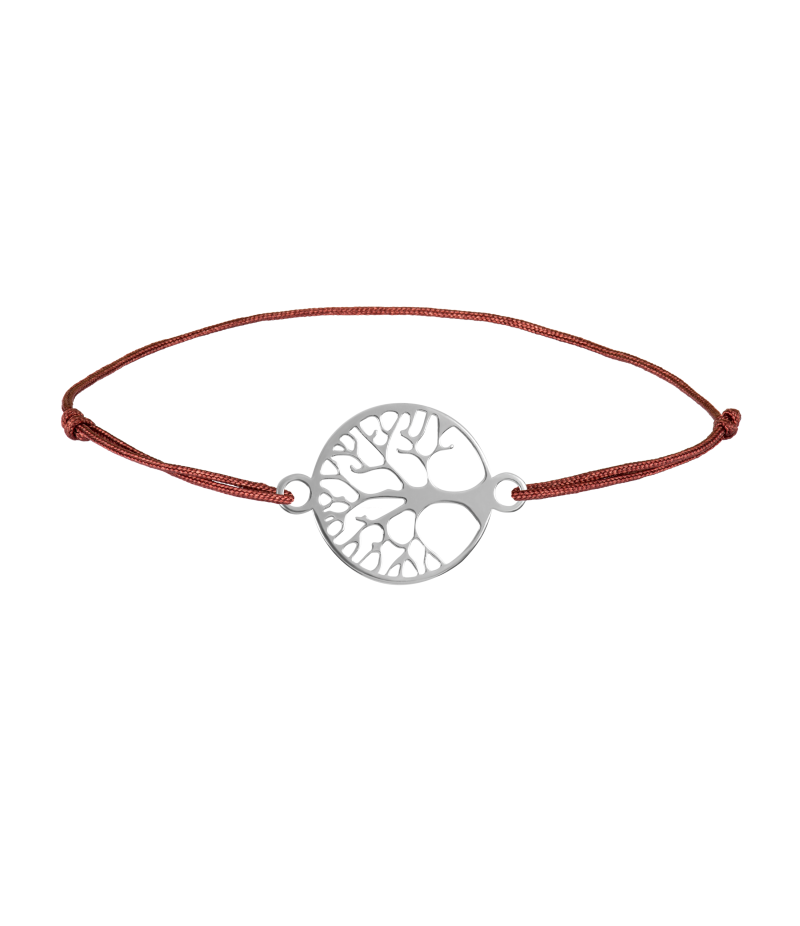 Tree of life 925 sterling silver textile luck bracelet