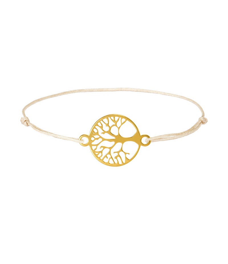 Tree of life 925 sterling silver textile luck bracelet