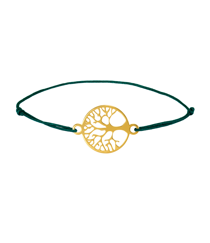 Tree of life 925 sterling silver textile luck bracelet