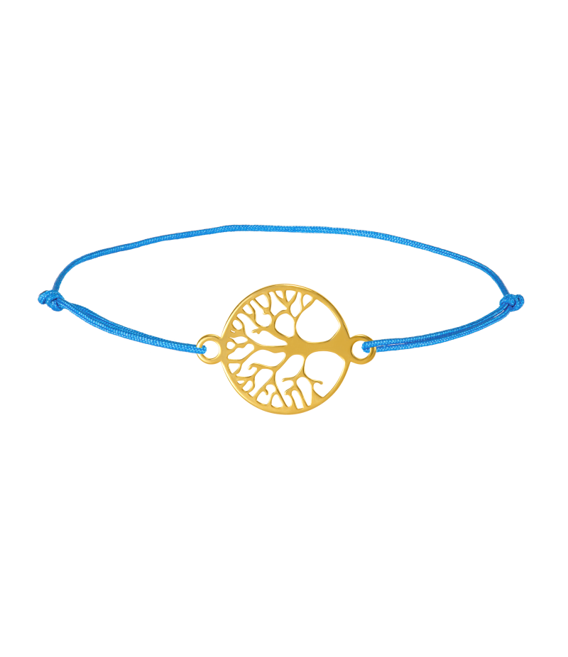 Tree of life 925 sterling silver textile luck bracelet