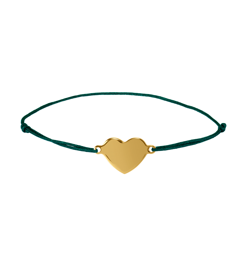 Heart 925 sterling silver textile luck bracelet Heart 925 sterling silver textile luck bracelet