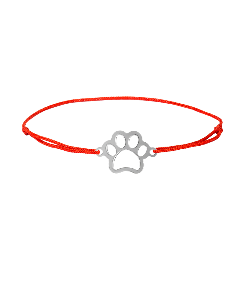 Paw 925 sterling silver textile luck bracelet Paw 925 sterling silver textile luck bracelet