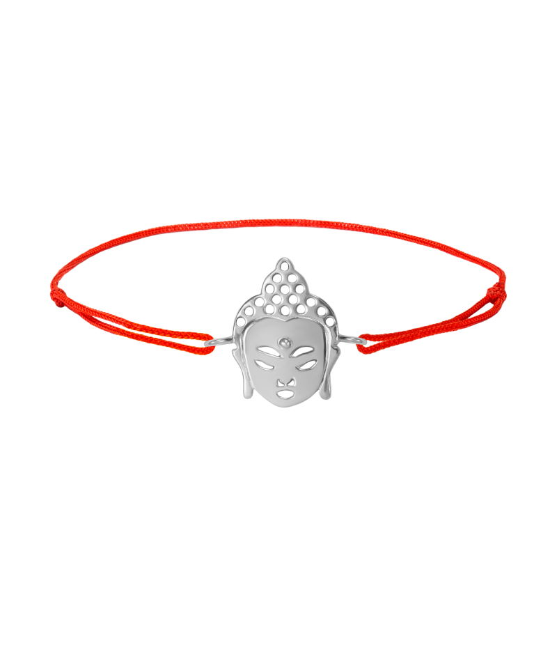 Buddha 925 sterling silver textile luck bracelet