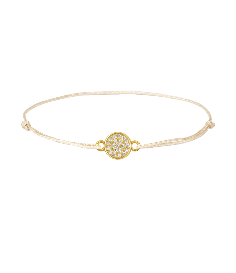 Circle 925 sterling silver textile luck bracelet Circle 925 sterling silver textile luck bracelet