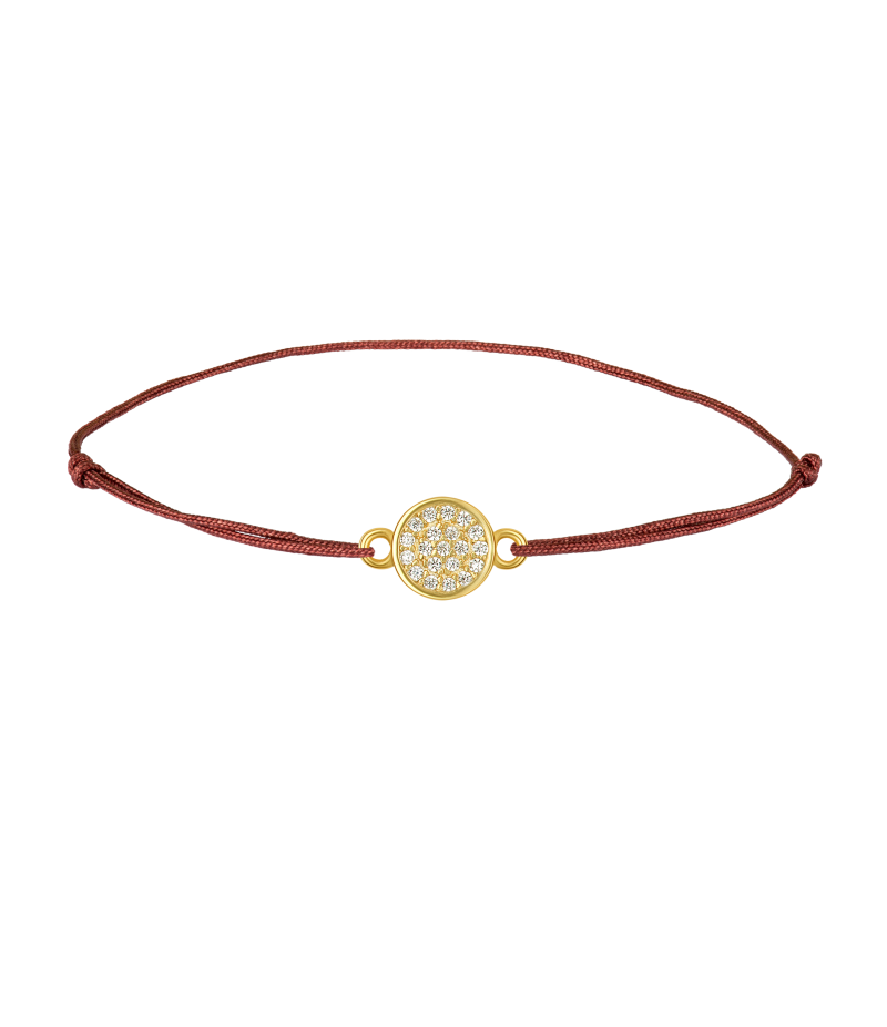 Circle 925 sterling silver textile luck bracelet