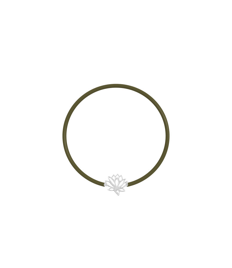 Lotus 925 sterling silver black caoutchouc bracelet Lotus 925 sterling silver black caoutchouc bracelet