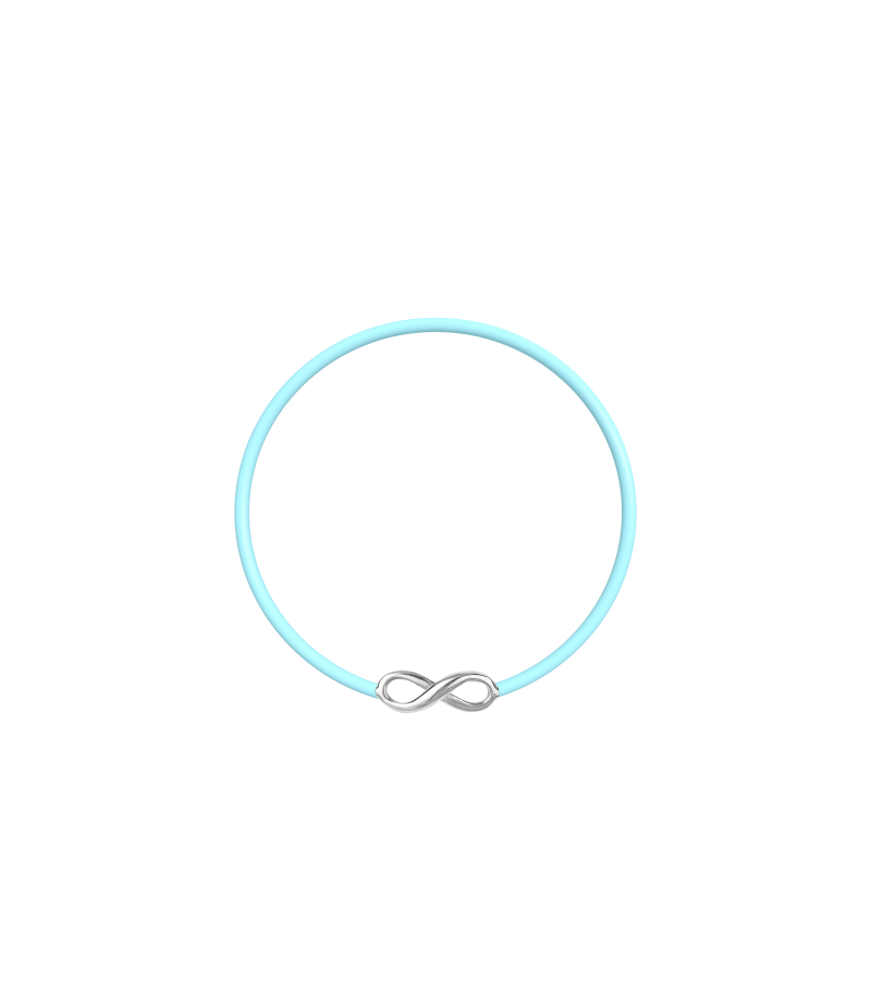 Infinity sign 925 sterling silver black caoutchouc bracelet Infinity sign 925 sterling silver black caoutchouc bracelet