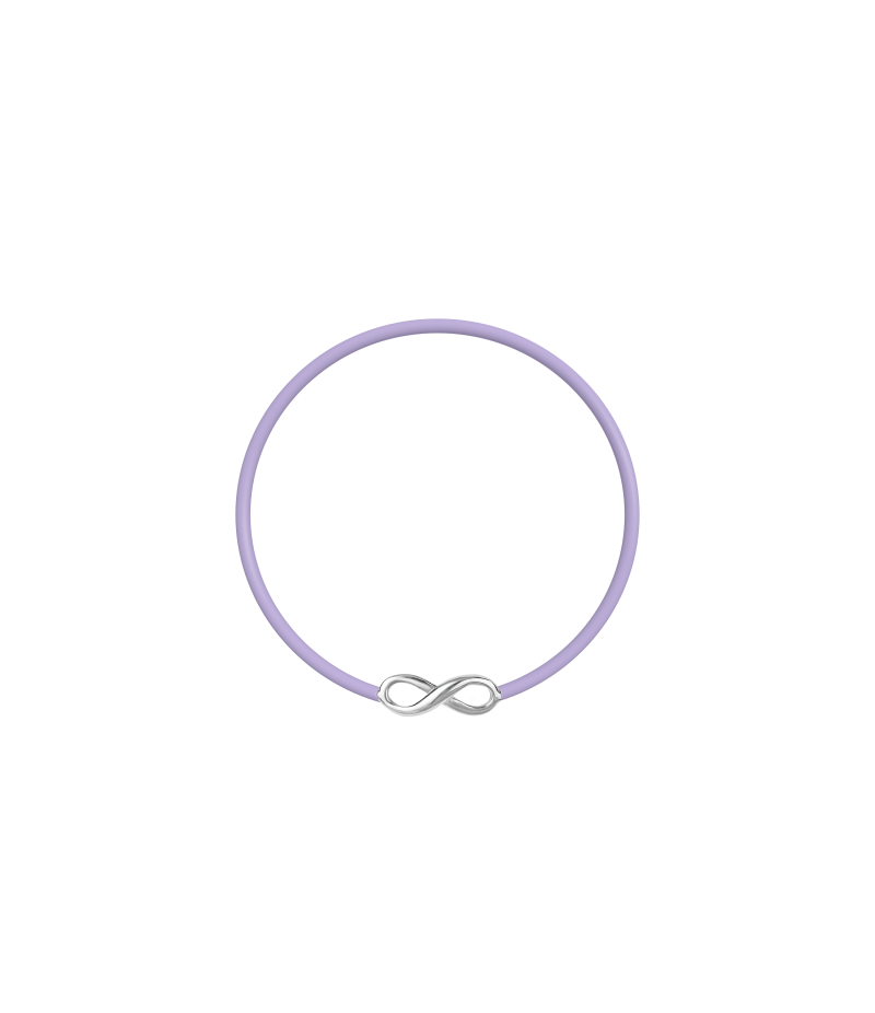 Infinity sign 925 sterling silver black caoutchouc bracelet Infinity sign 925 sterling silver black caoutchouc bracelet