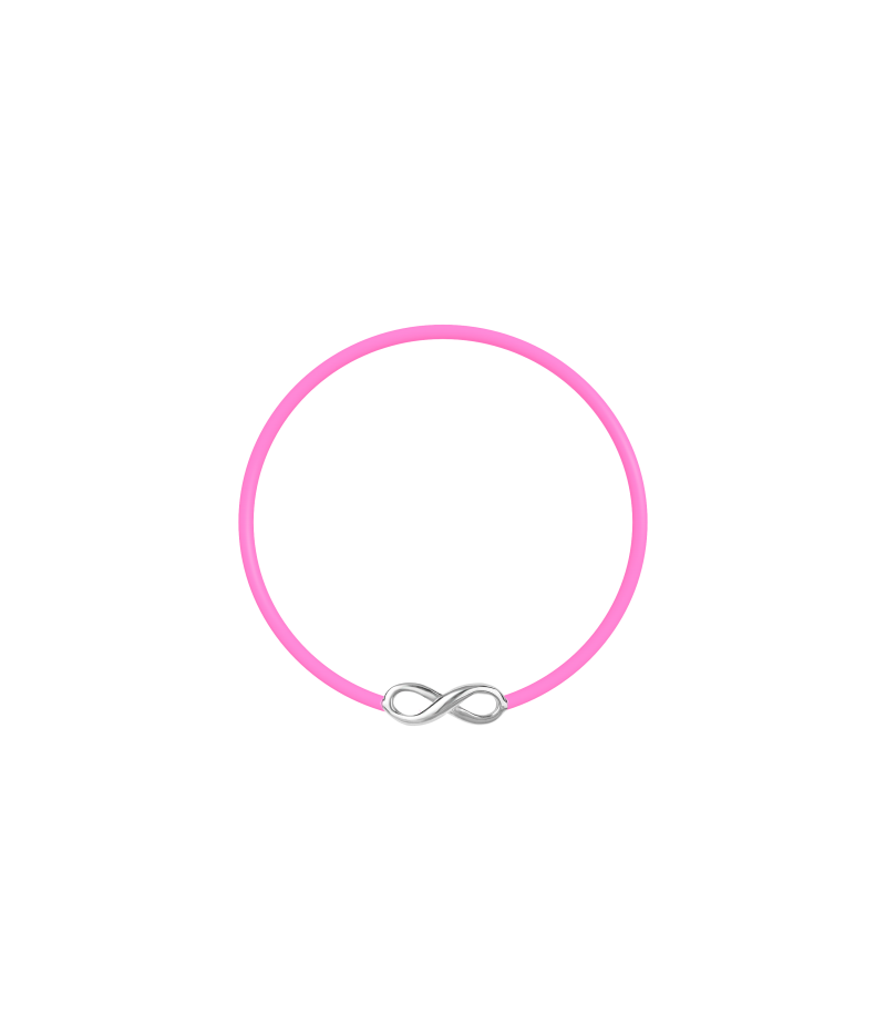 Infinity sign 925 sterling silver black caoutchouc bracelet Infinity sign 925 sterling silver black caoutchouc bracelet