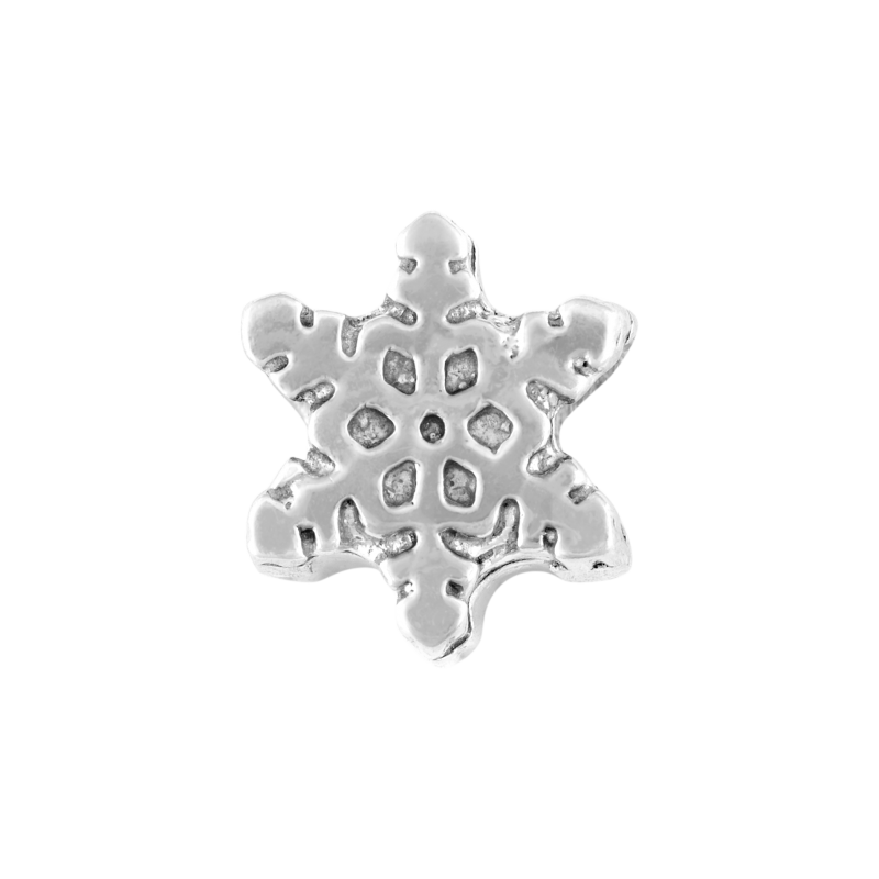 Alia for You 925 sterling silver, rhodium plated snowflake bead