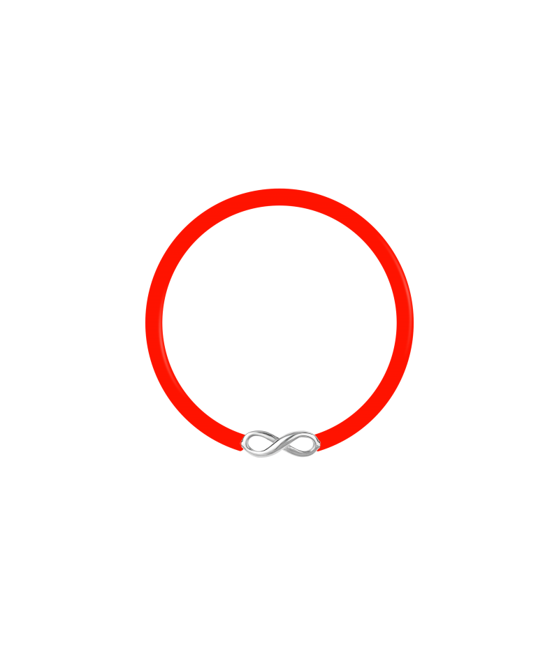 Infinity 925 sterling silver beige caoutchouc bracelet Infinity 925 sterling silver beige caoutchouc bracelet