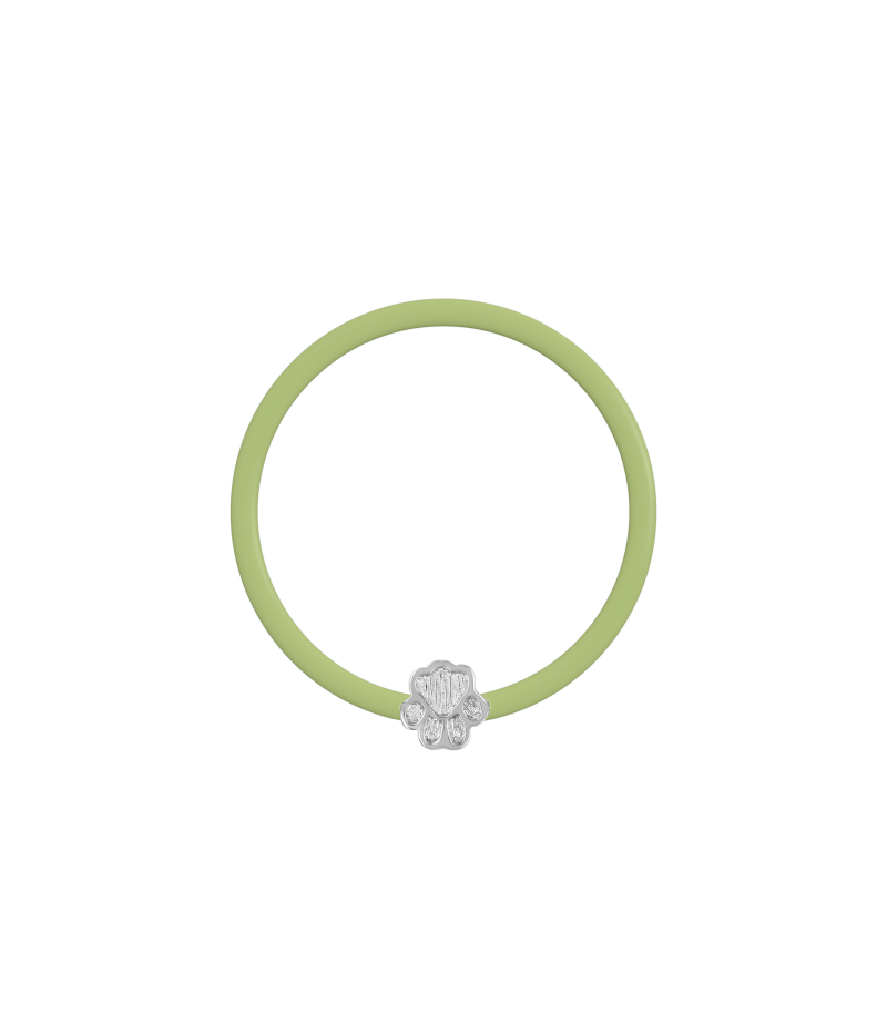 Paw 925 sterling silver beige caoutchouc bracelet Paw 925 sterling silver beige caoutchouc bracelet