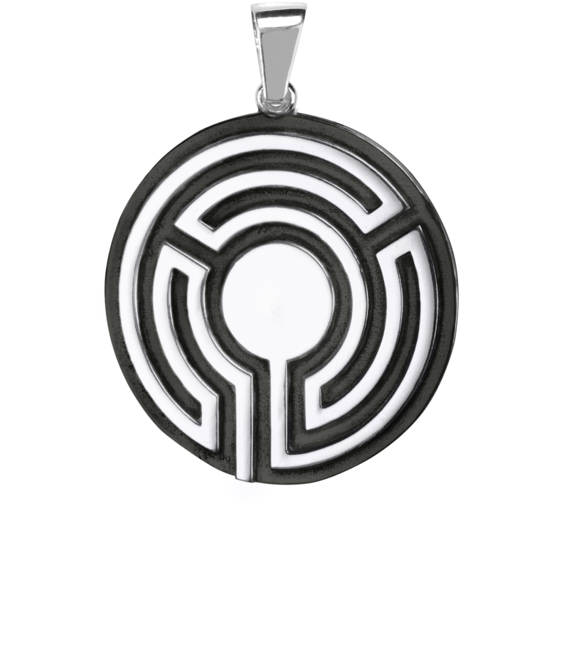 Alia for You 925 sterling silver labyrinth pendant