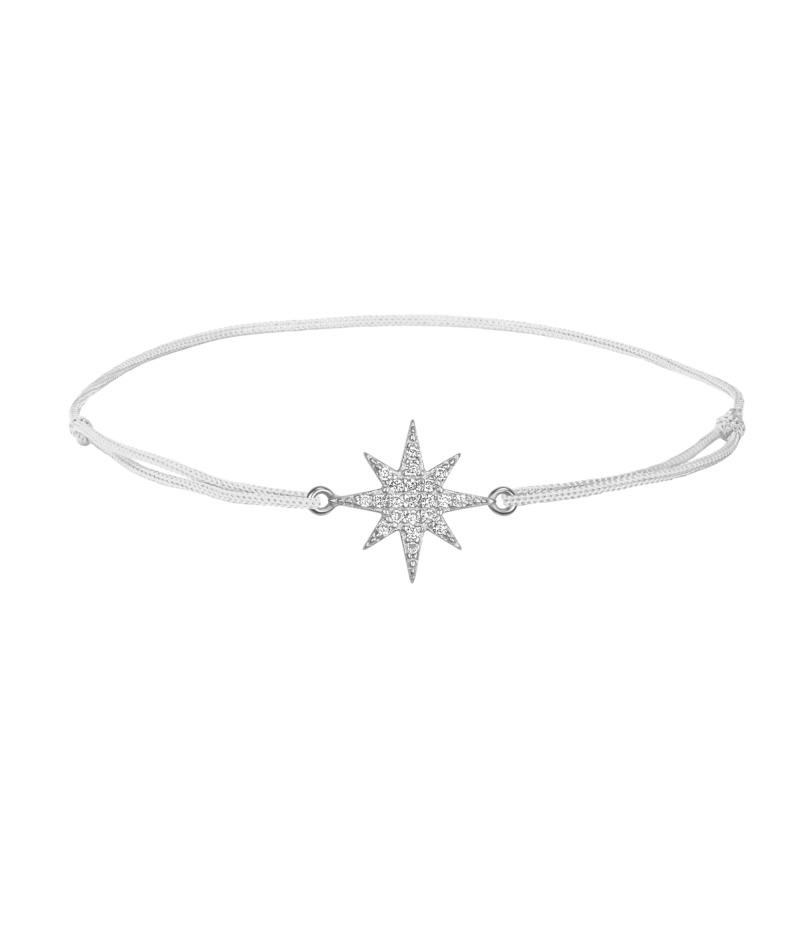 Morning star 925 sterling silver textile luck bracelet