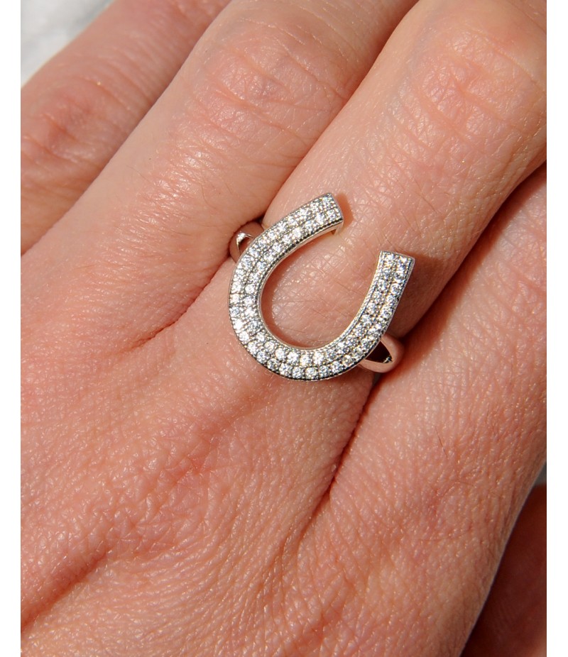 Horseshoe 925 sterling silver ring