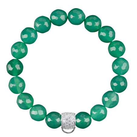 CHARM BRACELET - GREEN AGATE