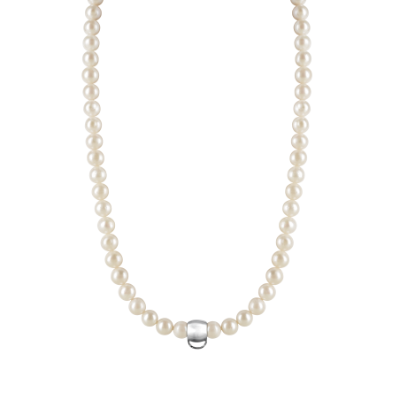 CHARM FRESHWATER PEARL NECKLACE - SMALL CHARM CARRIER WITHOUT STONE