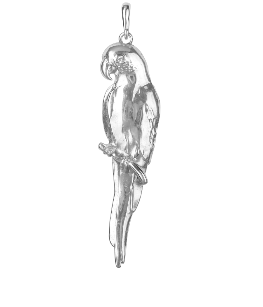 Parrot 925 sterling silver pendant