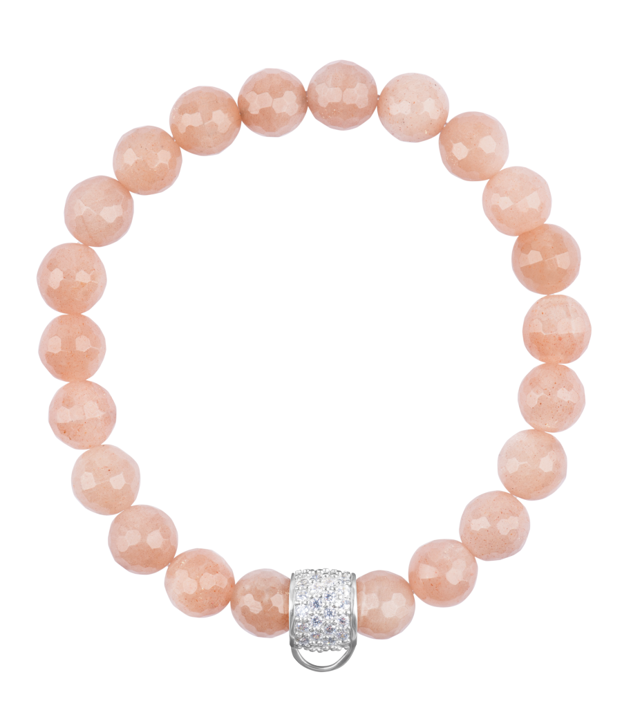 Moonstone 925 sterling silver charm bracelet