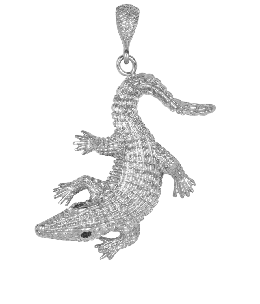 Crocodile 925 sterling silver pendant