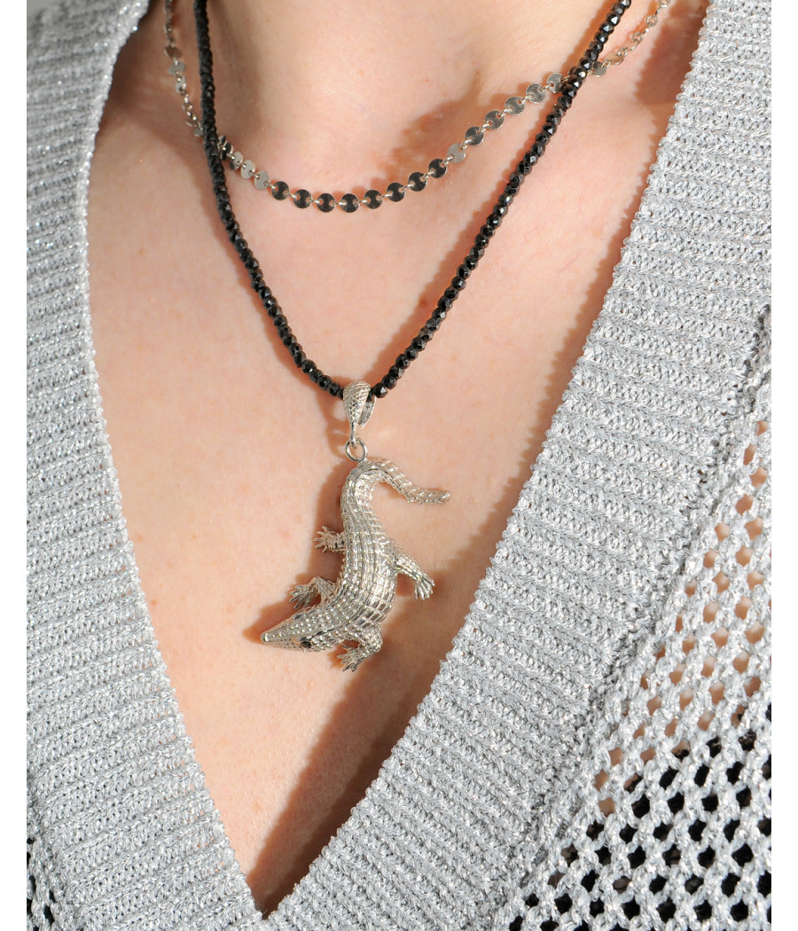 Crocodile 925 sterling silver pendant