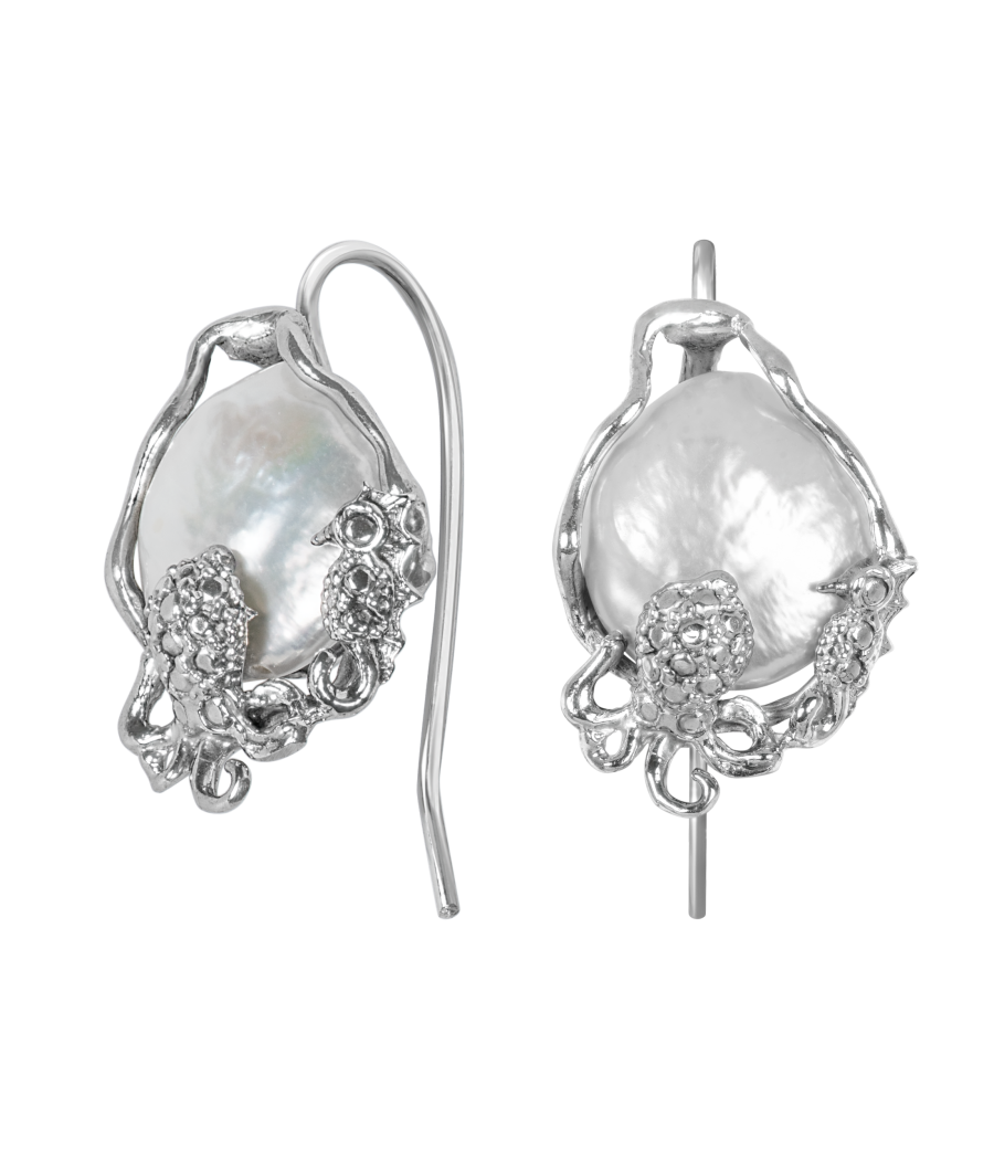 Freshwater pearl 925 sterling silver earrings