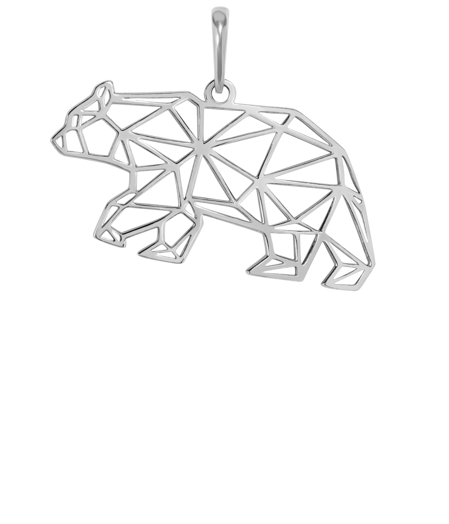 Bear 925 sterling silver pendant