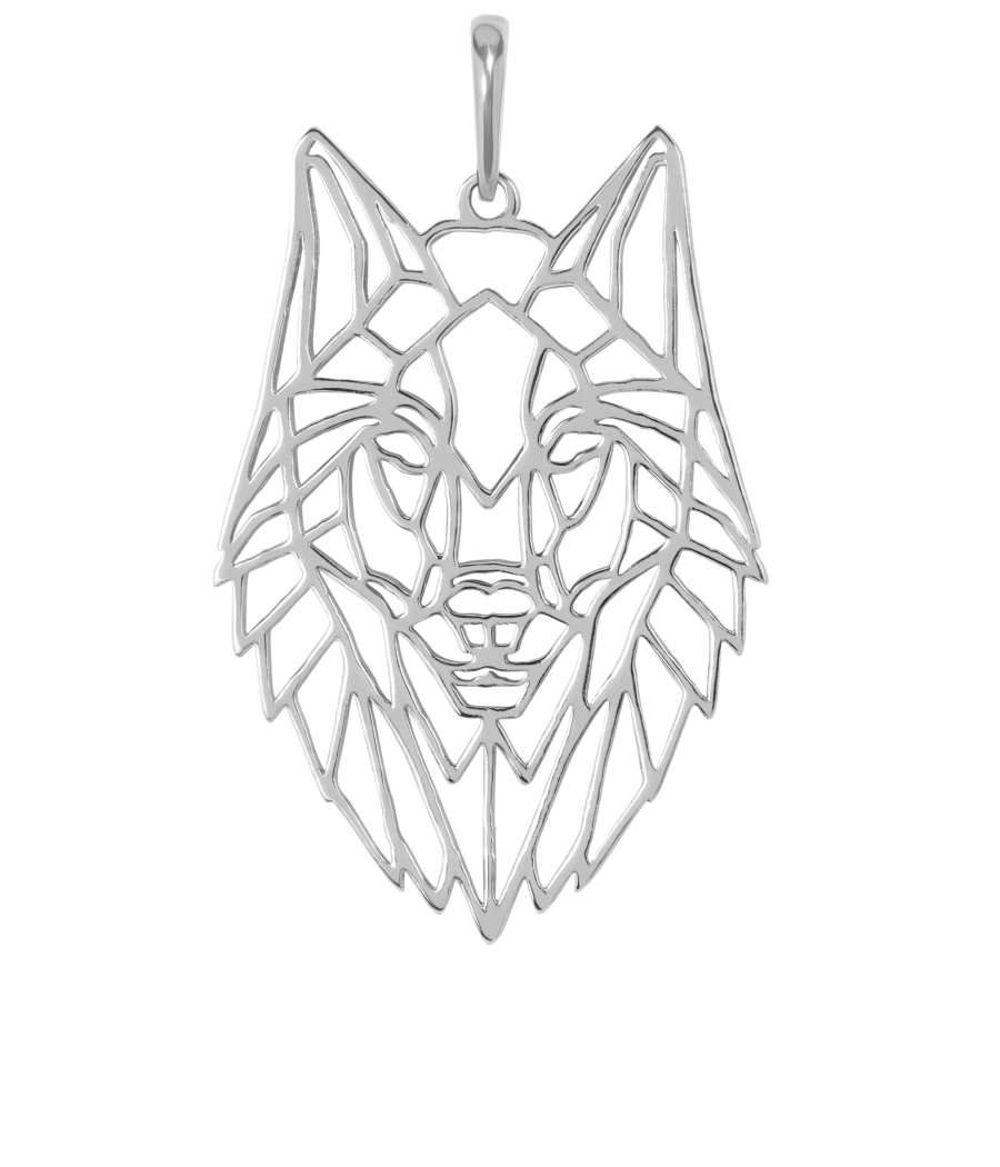 Wolf 925 sterling silver pendant