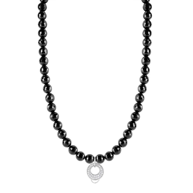 Onyx 925 sterling silver charm necklace