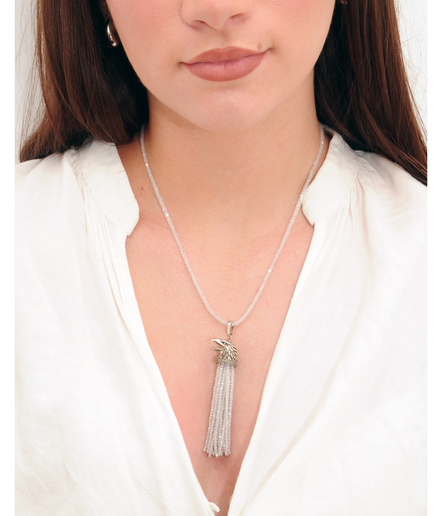 Eagle pompon 925 sterling silver pendant