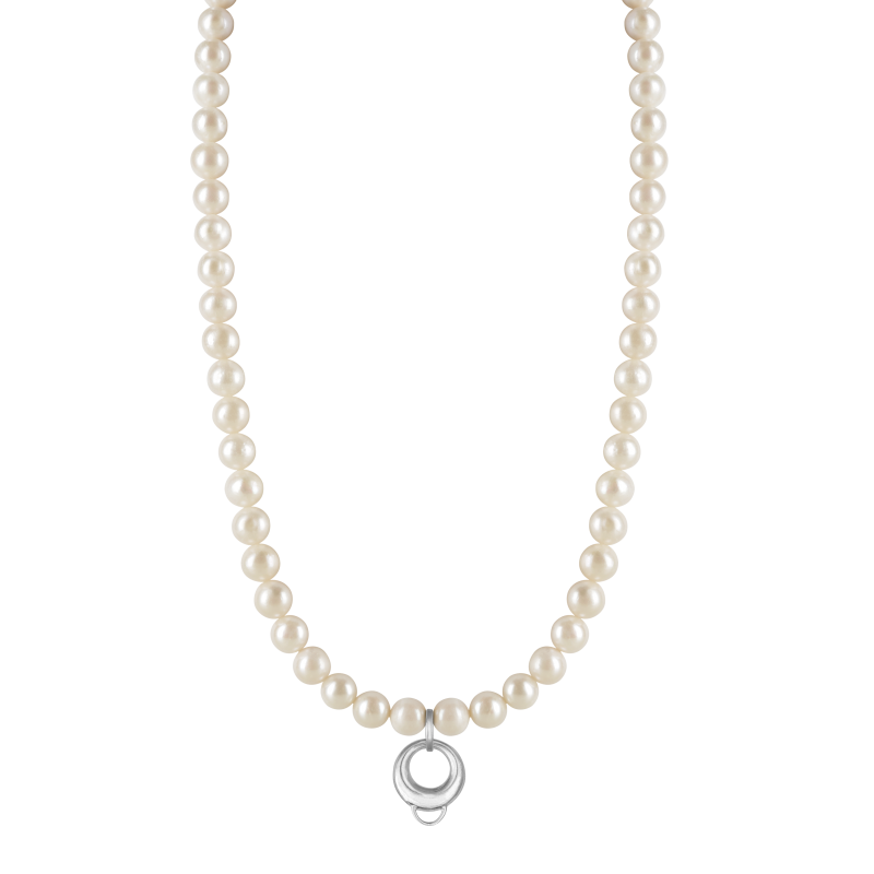 Freshwater pearl 925 sterling silver charm necklace