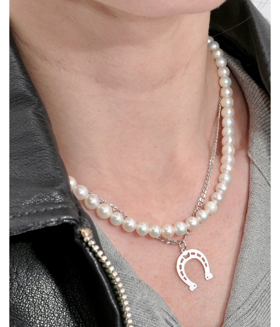 Horseshoe 925 sterling silver pendant