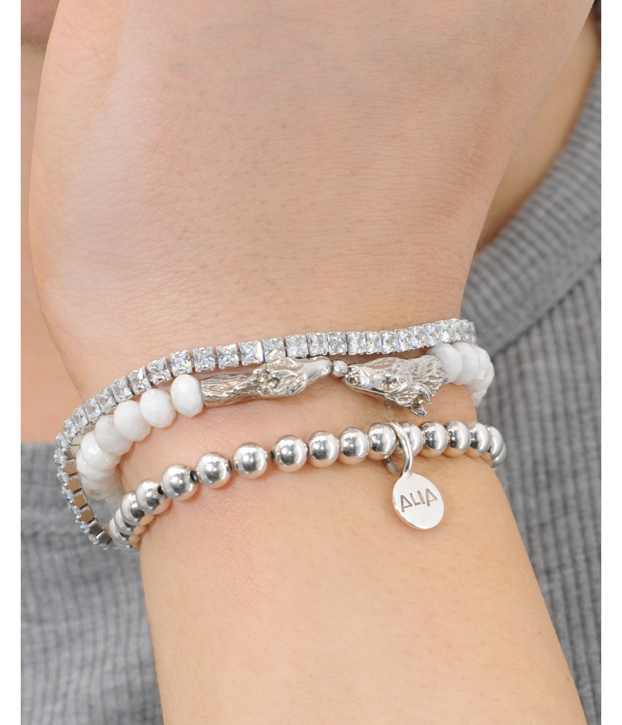 Alia for You holdkő karkötő 925-ös sterling ezüst lovakkal