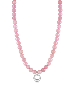 CHARM ROSE QUARTZ NECKLACE - MEDIUM CHARM CARRIER WITHOUT STONE