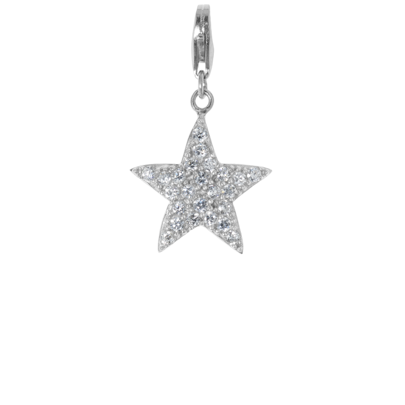 Alia for You 925 sterling silver star charm with white zirconia