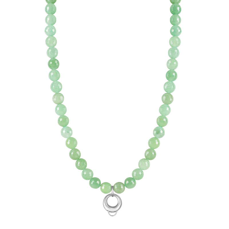 Aventurine 925 sterling silver charm necklace