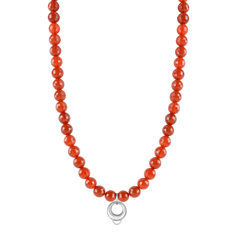 Carnelian 925 sterling silver charm necklace