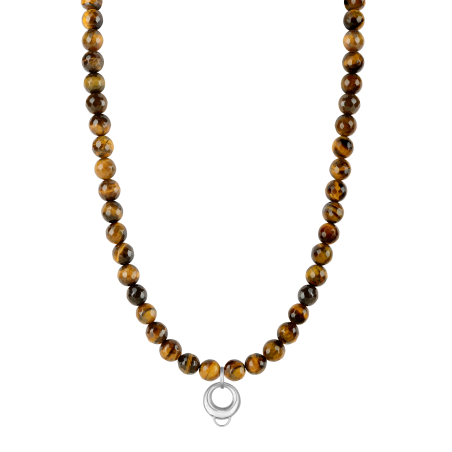 CHARM TIGER'S EYE NECKLACE - MEDIUM CHARM CARRIER WITHOUT STONE