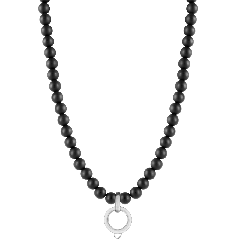 Onyx 925 sterling silver charm necklace