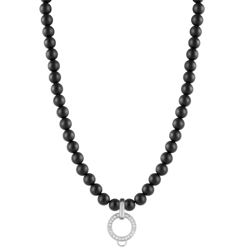 Onyx 925 sterling silver charm necklace