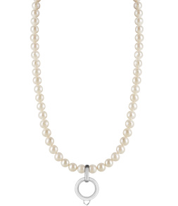 CHARM FRESHWATER PEARL NECKLACE - LARGE CHARM CARRIER WITHOUT STONE