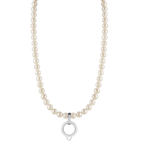 CHARM FRESHWATER PEARL NECKLACE - LARGE CHARM CARRIER WITHOUT STONE