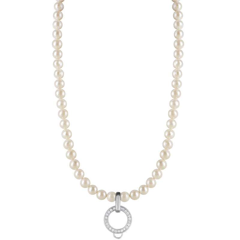 Freshwater pearl 925 sterling silver charm necklace