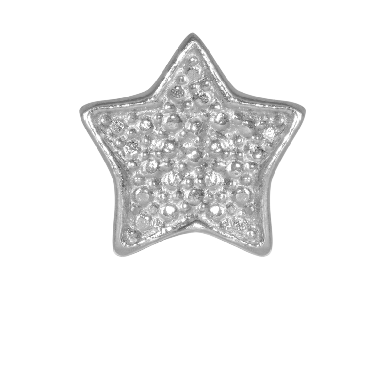 Alia for You 925 sterling silver, rhodium plated star bead