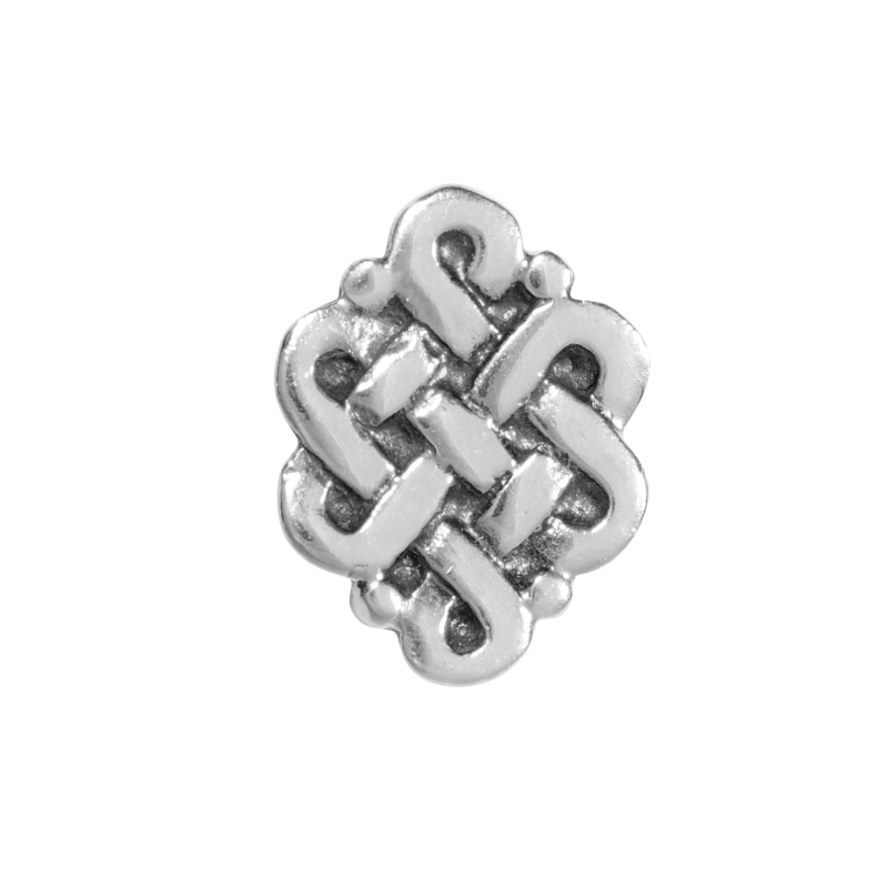 Alia for You 925 sterling silver, rhodium plated Tibetan knot bead