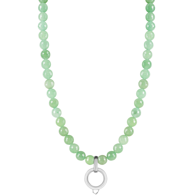 Aventurine 925 sterling silver charm necklace