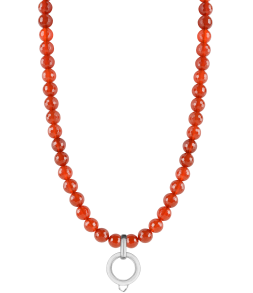 CHARM CARNELIAN NECKLACE - LARGE CHARM CARRIER WITHOUT STONE